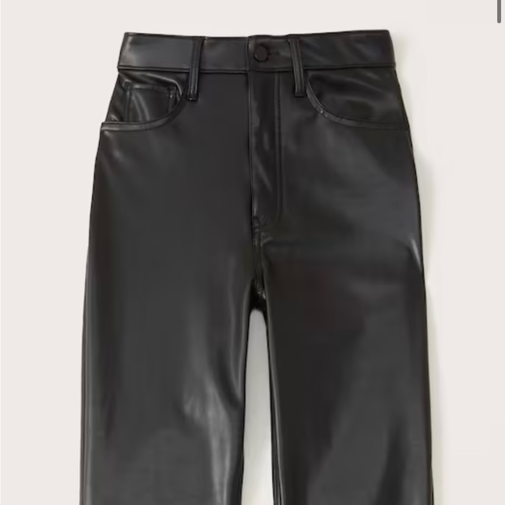 Abercrombie “The Ankle Straight” Vegan Leather Pants